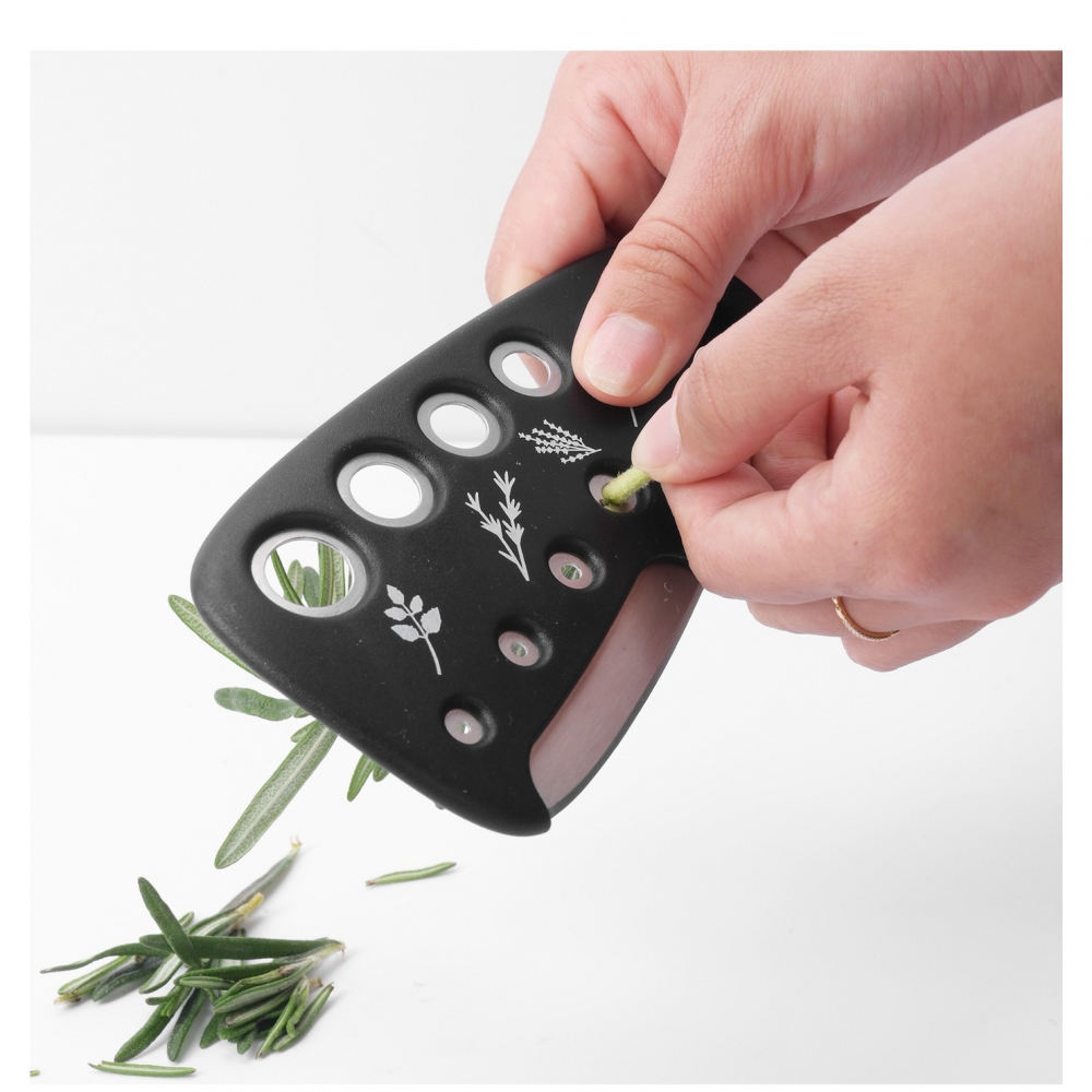 Set 6 in 1 mini ustensile bucatarie  taietor pizza, cutit, curatator, razatoare, desfacator, presa usturoi, manere din abs, lame ascutite din otel inoxidabil, 7.1 x 12.9 x 4.8 cm,  negru [7]