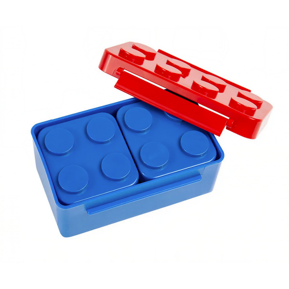 Set caserole pentru pranz interactive, cuburi de construit, plastic, multicolor [6]