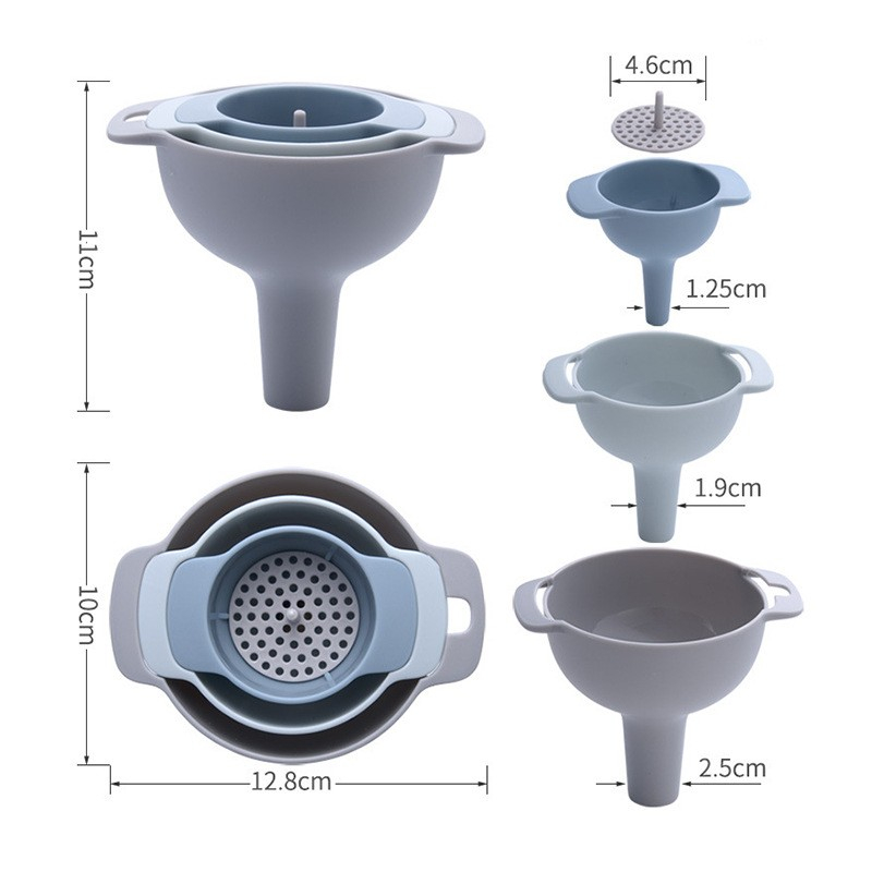 Set de palnii multifunctionale + filtru, 4 in 1, din plastic, 11 x 10 cm, albastru [4]
