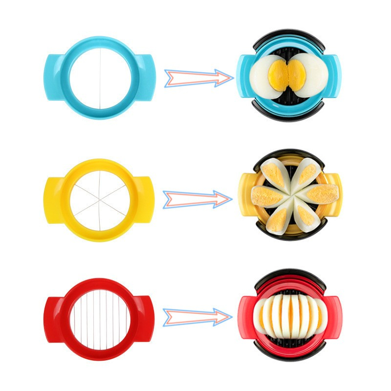 Set feliator 3 in 1 multifunctional  feliatoare pentru oua/fructe, pp/otel inoxidabil, multicolor, 9 x 10.5 x 5.5 cm [2]