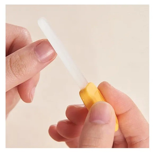 Set ingrijire unghii pentru bebelusi, cutie de depozitare in forma de ursulet, 10 x 9.5 cm, galben [9]