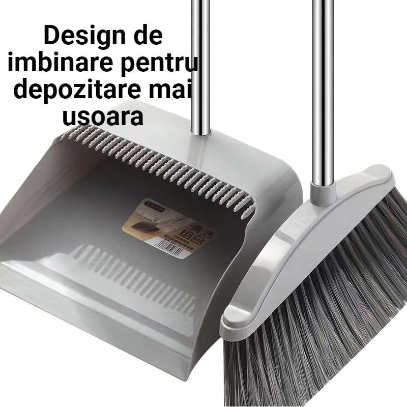 Set matura, faras cu coada si matura silicon, pentru uz casnic, plastic/otel, gri, 90 x 72 x 100 cm [4]