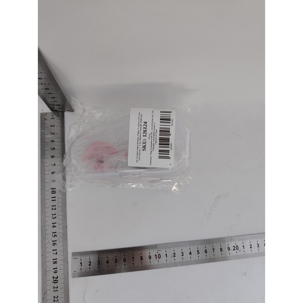 Set tacamuri pentru bebelusi, lingura si furculita, inox/silicon, 1- 3 ani, model cu animale, multicolor [4]