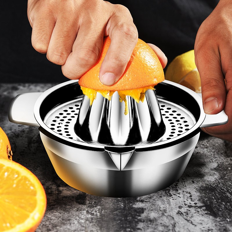 Storcator de citrice manual, rezistent, usor de folosit si depozitat, durabil, calitativ, 16 x 7 x 13 cm, inox, argintiu [2]