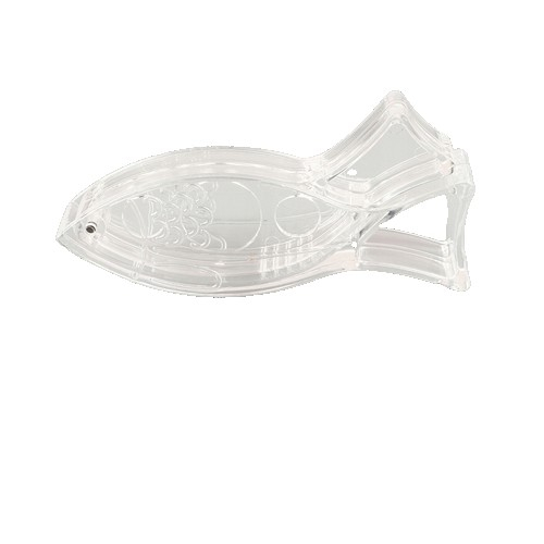 Storcator de citrice manual, rezistente, usor de folosit si depozitat, durabil, calitativ, 12x5.2 cm, model peste, transparent [1]