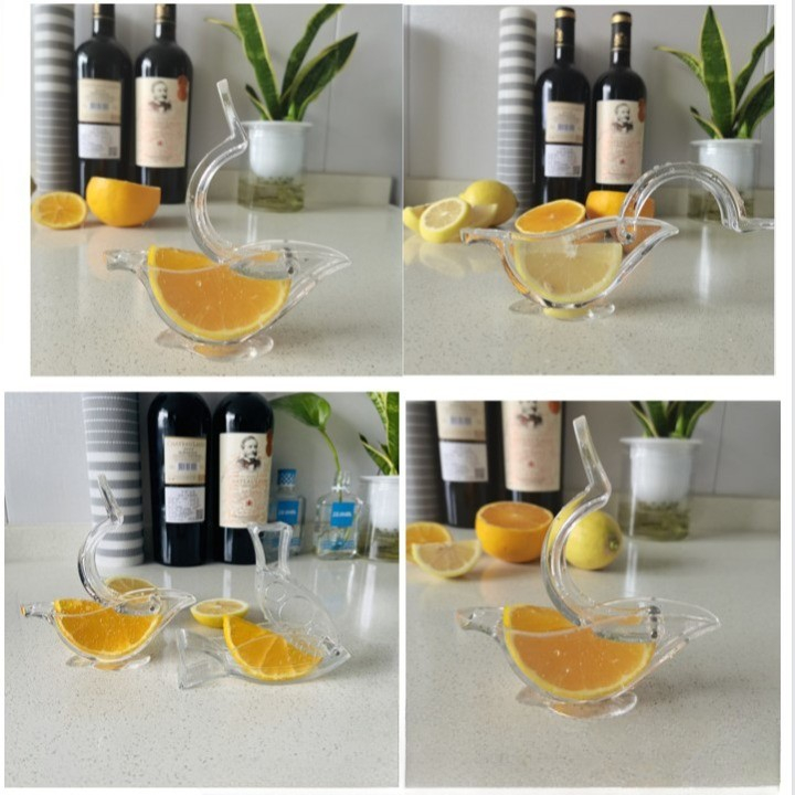 Storcator de citrice manual, rezistente, usor de folosit si depozitat, durabil, calitativ, 12x5cm, model pasare, transparent [2]