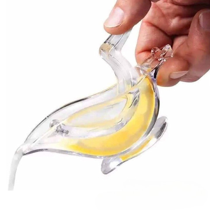 Storcator de citrice manual, rezistente, usor de folosit si depozitat, durabil, calitativ, 12x5cm, model pasare, transparent [4]