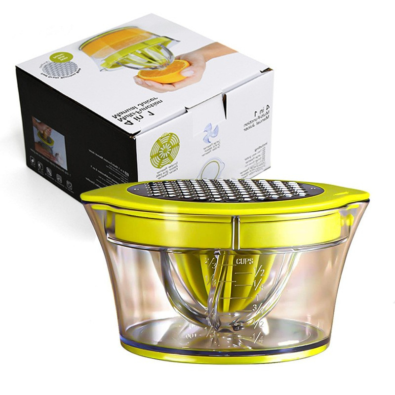 Storcator de fructe 2 in 1, cu razatoare si separator ou, 14.8 x 8 x 13 cm, verde [4]