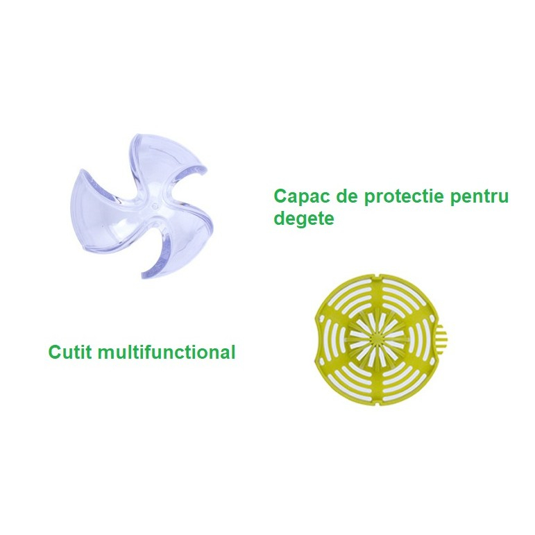 Storcator de fructe 2 in 1, cu razatoare si separator ou, 14.8 x 8 x 13 cm, verde [10]