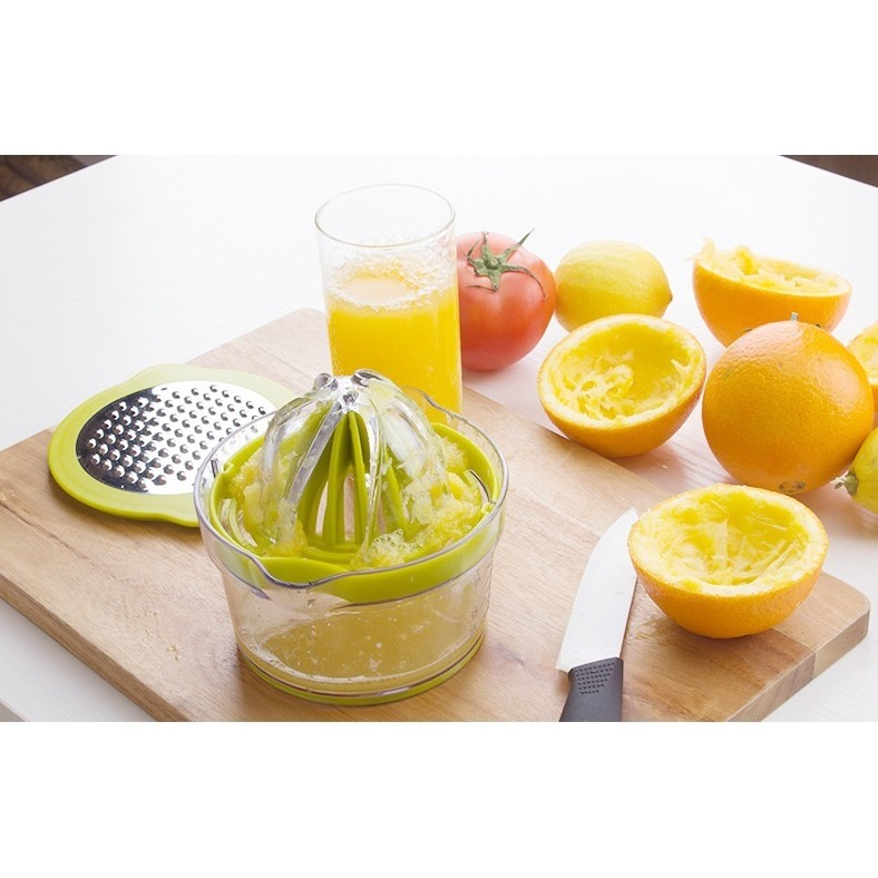 Storcator de fructe 2 in 1, cu razatoare si separator ou, 14.8 x 8 x 13 cm, verde [6]