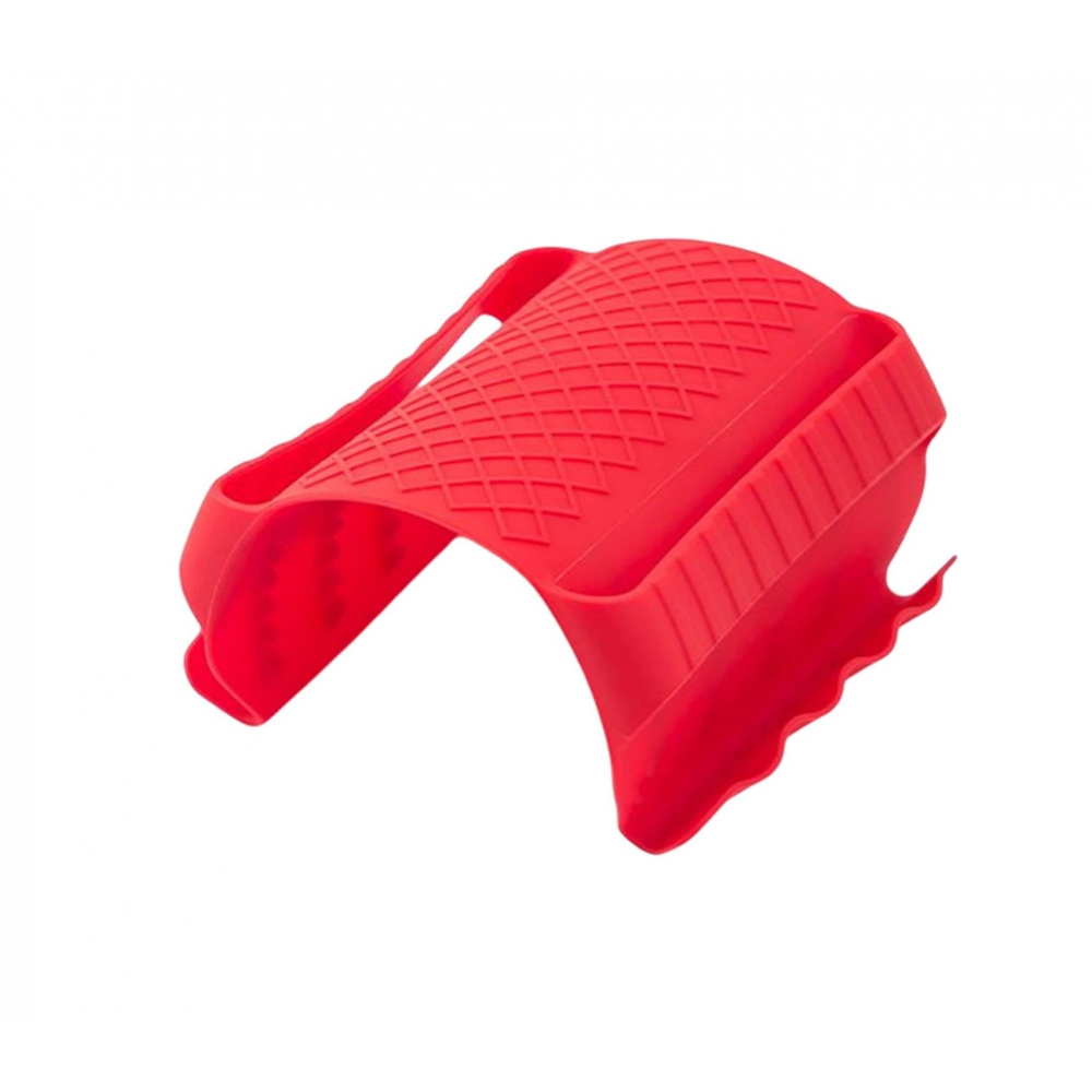 Suport de silicon multifunctional de mana, pentru cuptor, alimente fierbinti, carne, izolare termica, anti-alunecare, 18x12x1.5 cm, rosu [1]