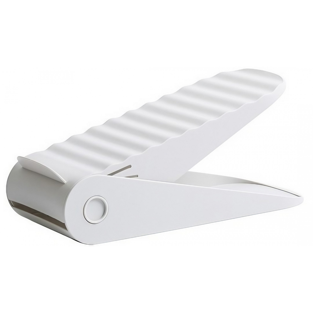 Suport pentru pantofi, cu două straturi, organizator, antiderapant și durabil, inălțime reglabilă, 25.5x11x7.5 cm, alb, 150 g [1]