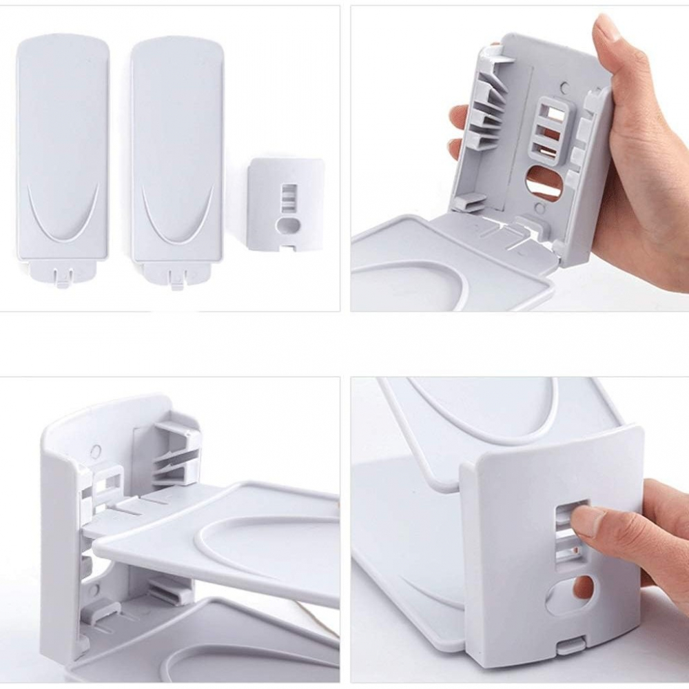 Suport pentru pantofi, din plastic, reglabil, 2 niveluri, 27 x 10 x 20 cm, alb [2]