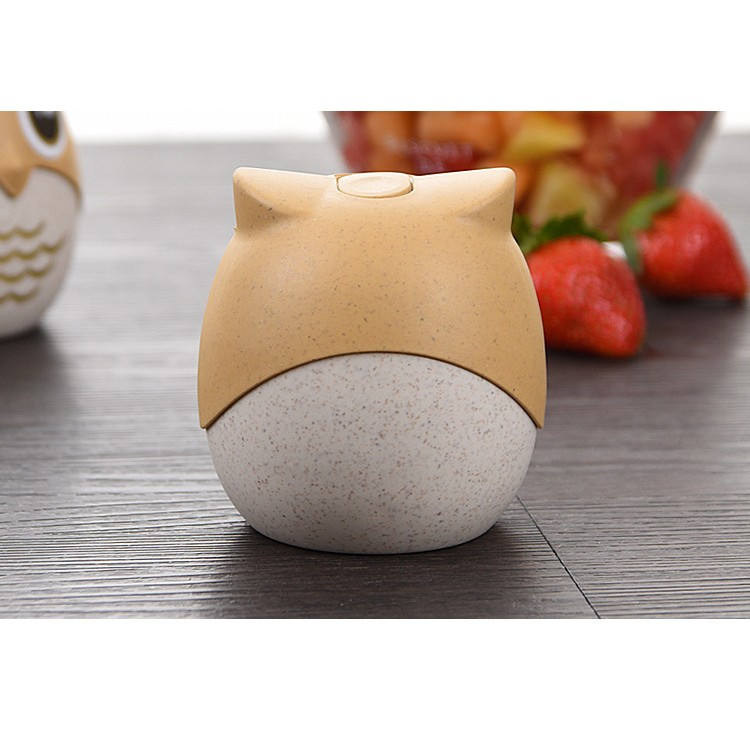 Suport pentru scobitori, model bufnita, multifunctional, 8.3x7.8 cm, portocaliu [10]