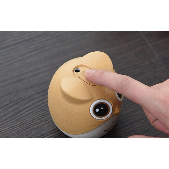 Suport pentru scobitori, model bufnita, multifunctional, 8.3x7.8 cm, portocaliu [4]