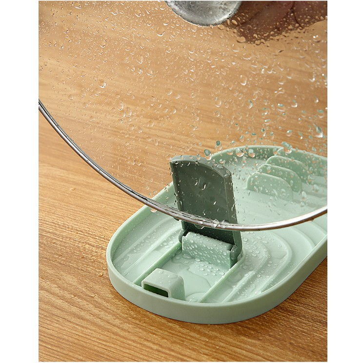 Suport pliabil, pentru capace, linguri, multifunctional, plasare pe blatul de bucatarie, 11.5 x 18 x 2.2 cm, albastru inchis [6]