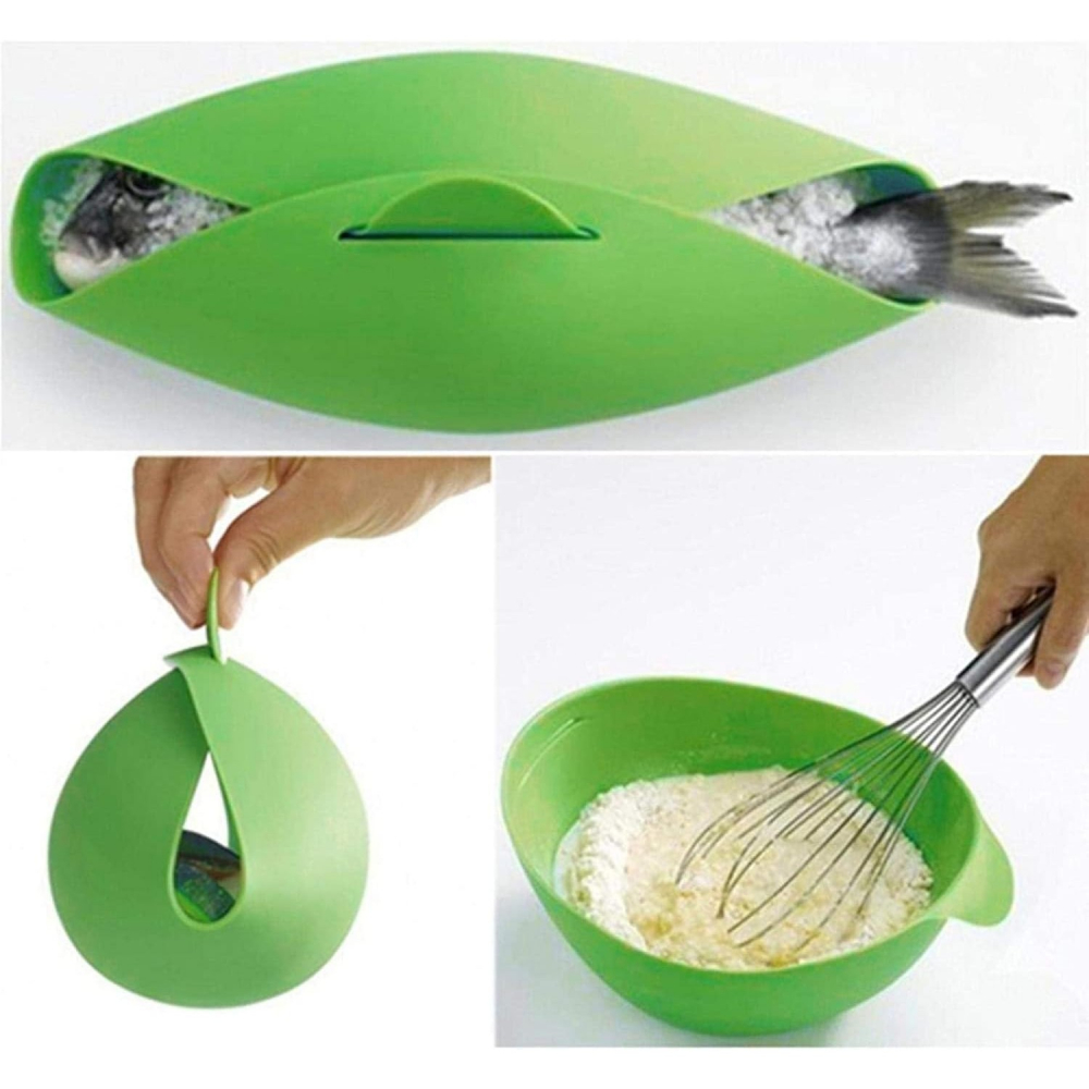 Tava de copt pentru cuptor, pentru paine, peste, legume, din silicon, pliabila, multifunctionala, forma pentru preparare si gatiere, 24.5x9 cm, verde [8]