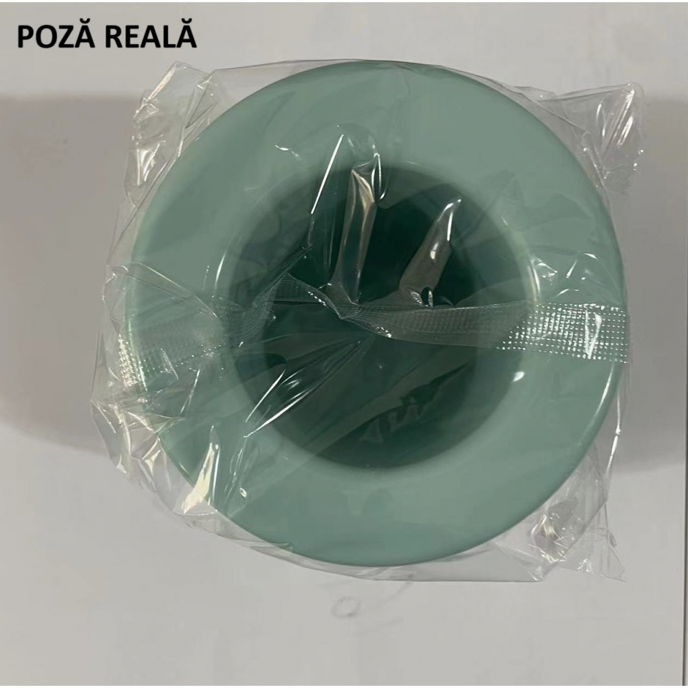 Tava de gheata din silicon cu capac, forma de gheata pentru racirea bauturilor, in forma de frapiera, silicon fara bpa, cuburi de gheata, 9x8.5x8 cm, albastru [10]
