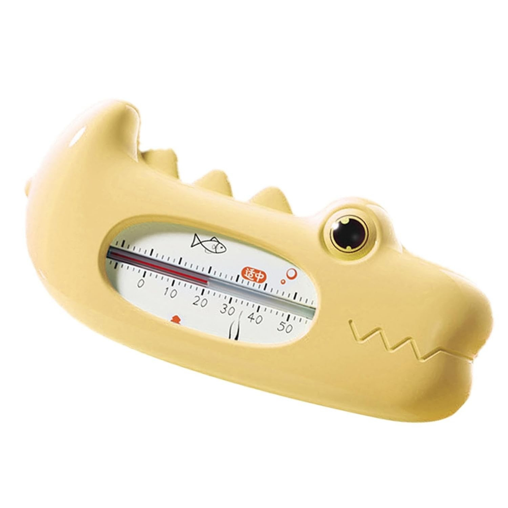 Termometru pentru baie, plutitor, rezistent la apa, multifunctional, model crocodil, 2.7x6.5x3.7 cm, galben [5]