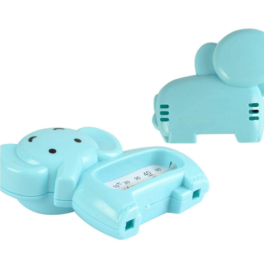 Termometru pentru baie, plutitor, rezistent la apa, multifunctional, model elefant, 11.5x9x2 cm, albastru [4]