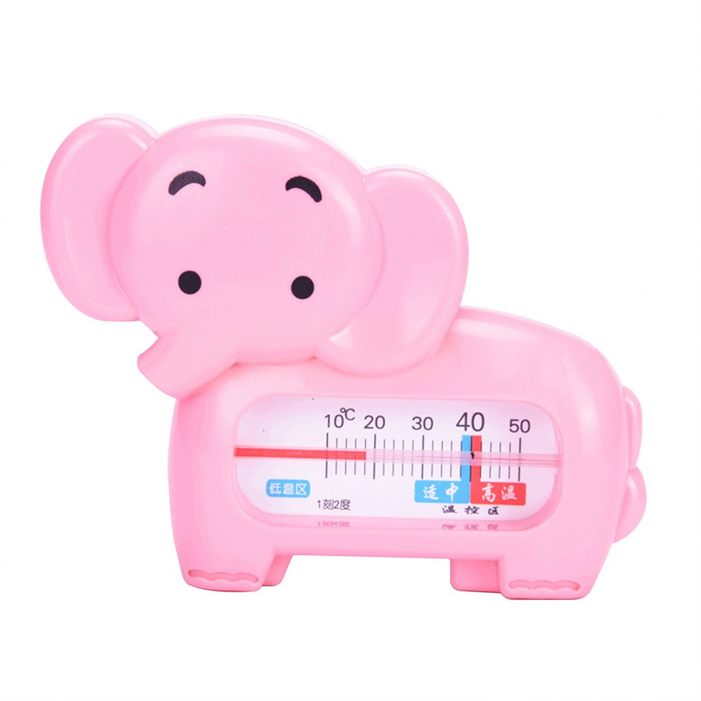 Termometru pentru baie, plutitor, rezistent la apa, multifunctional, model elefant, 11.5x9x2 cm, roz [3]