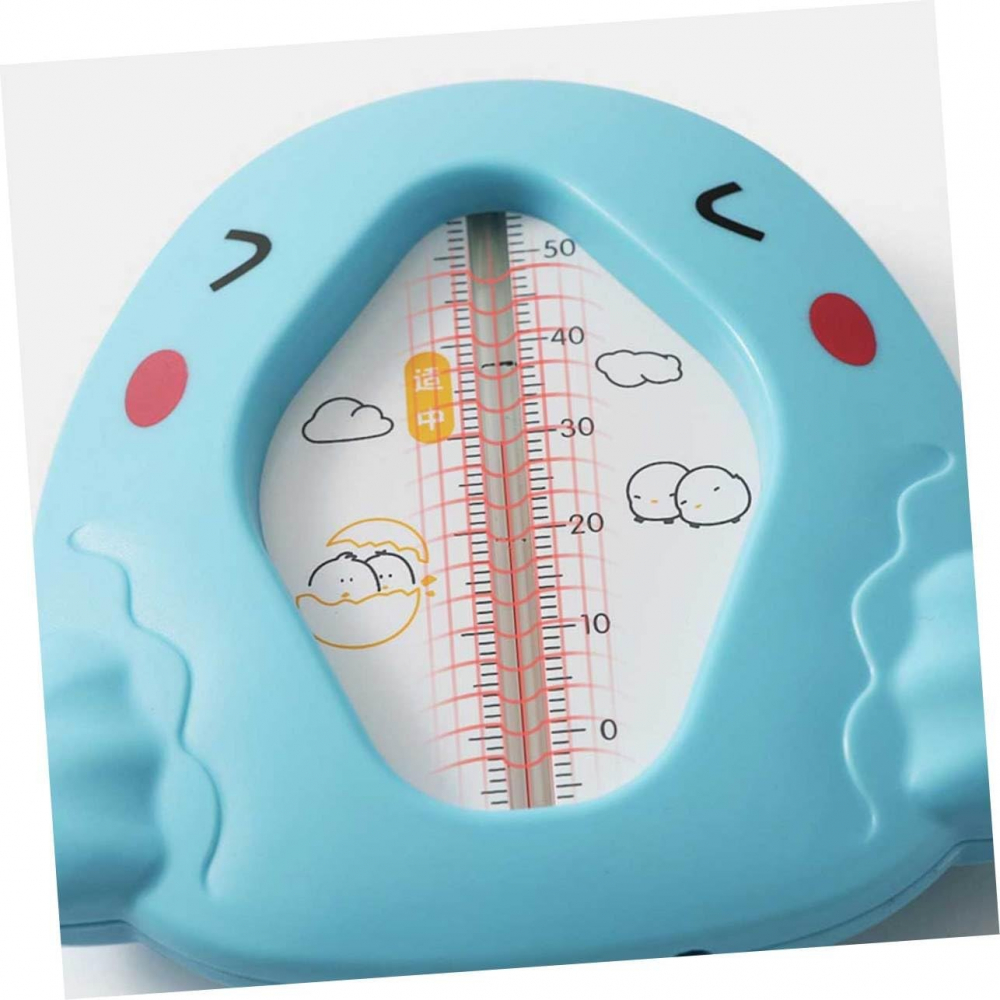 Termometru pentru baie, plutitor, rezistent la apa, multifunctional, model gaina, 10.5x10.5x2.5 cm, albastru [2]