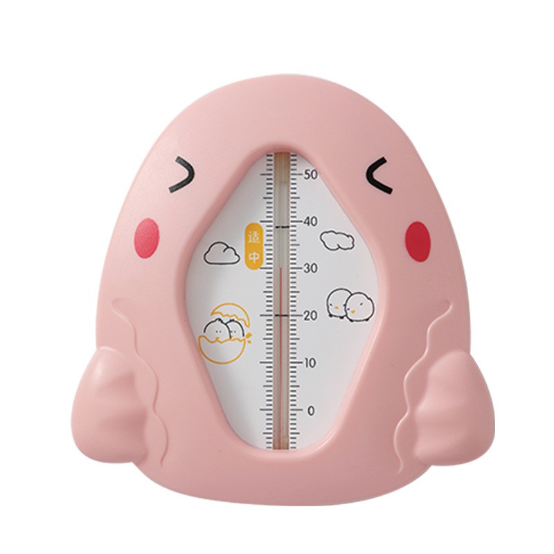 Termometru pentru baie, plutitor, rezistent la apa, multifunctional, model gaina, 10.5x10.5x2.5 cm, roz [2]