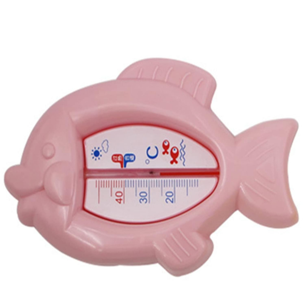 Termometru pentru baie, plutitor, rezistent la apa, multifunctional, model peste, 15.5x9.5x2 cm, roz [3]