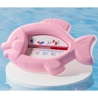 Termometru pentru baie, plutitor, rezistent la apa, multifunctional, model peste, 15.5x9.5x2 cm, roz [4]