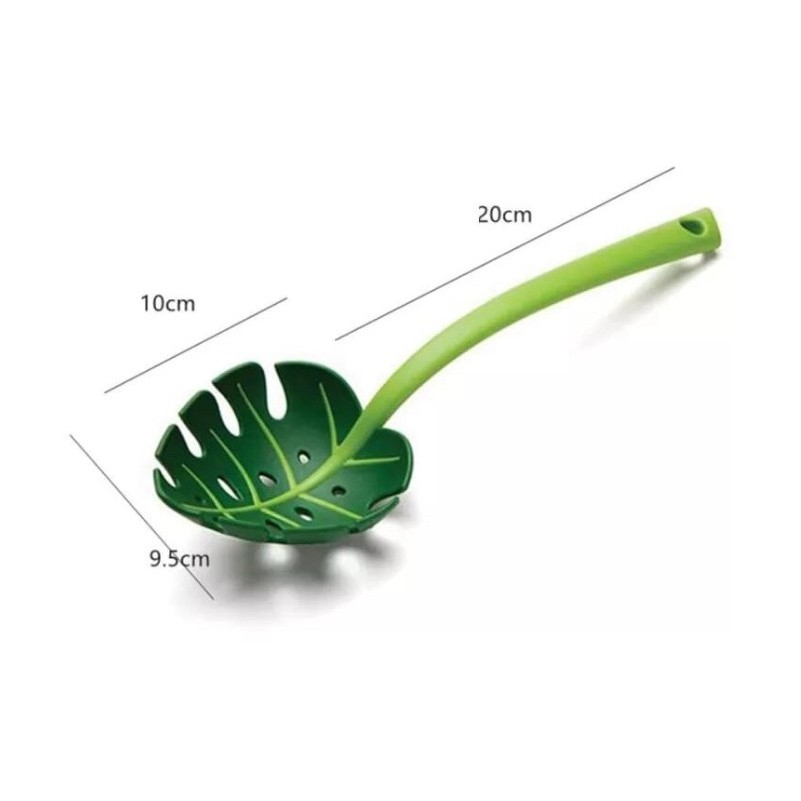 Ustensila bucatarie universala tip frunza, material abs, creativa, design unic si modern, 30x9.5 cm, verde [2]
