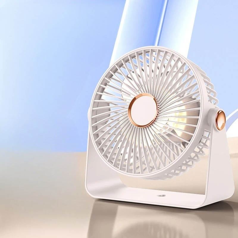 Ventilator 2in1, de masa/de perete, incarcare usb, 3.7 v, 4.5 w, 1200 mah, 17.5 x 17 x 7.6 cm, alb [2]