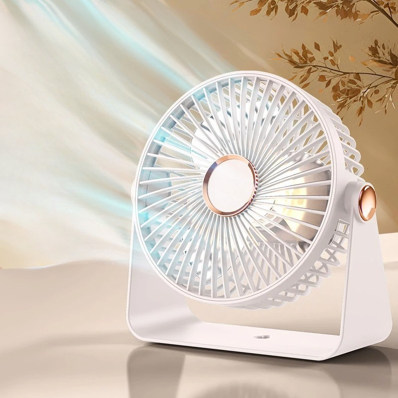 Ventilator 2in1, de masa/de perete, incarcare usb, 3.7 v, 4.5 w, 1200 mah, 17.5 x 17 x 7.6 cm, alb [3]