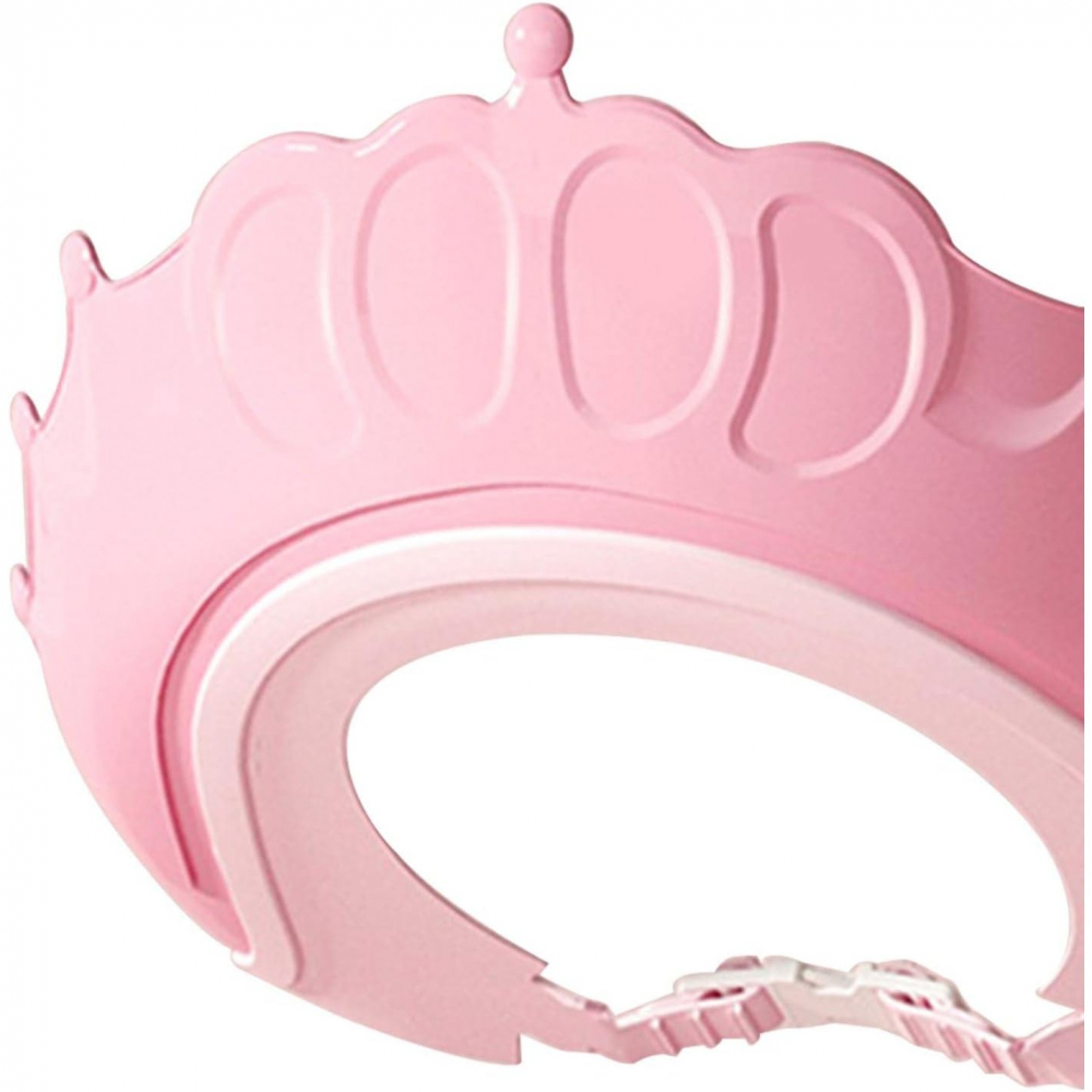 Viziera de protectie baie pentru copii, fippy, model coronita, dimensiune ajustabila, durabil, usor de curatat, impotriva samponului, pentru ochi si urechi, tpe+pp, 24x22 cm, roz [2]