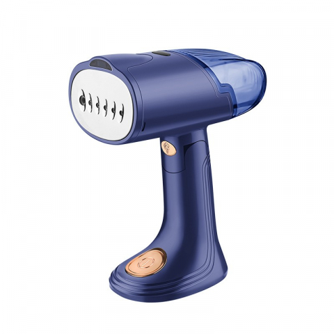 Accesorii ingrijire casa - Aparat de calcat vertical portabil cu abur, putere 1500w, rezervor detasabil de 138ml, priza, functie anti calcar si auto curatare, pliabil, cu perie, 20x10.5x8 cm, albastru