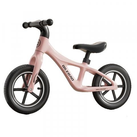 Promo rapid - Bicicleta pentru copii, fara pedale, pentru 2-6 ani, 2 roti silentioase, sa reglabila 43 - 58 cm, din plastic si fibra de sticla, 88 x 56 x 43 cm, roz