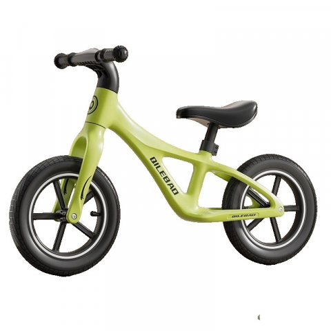 Promo rapid - Bicicleta pentru copii, fara pedale, pentru 2-6 ani, 2 roti silentioase, sa reglabila 43 - 58 cm, din plastic si fibra de sticla, 88 x 56 x 43 cm, verde