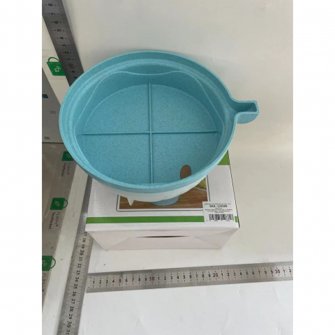 Bol feliator pentru salata, castron multifunctional pentru legume si fructe, pentru spalat si taiat legumele, cu scurgere si tocator, ergonomic, protectie pentru maini, 21x18.5x11.5 cm, albastru [1]