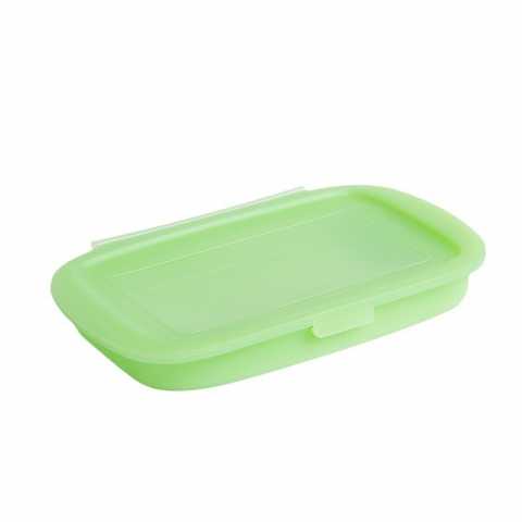 Caserola din silicon, pliabila, 1l, 18.8 x 8 x 11.5 cm, rezistenta temperaturi extreme, verde [9]