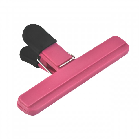Accesorii și ustensile in bucatarie - Cleste multifunctional pentru sigilarea pungilor, din plastic, mentine alimentele proaspete, 15x7.5 cm, roz