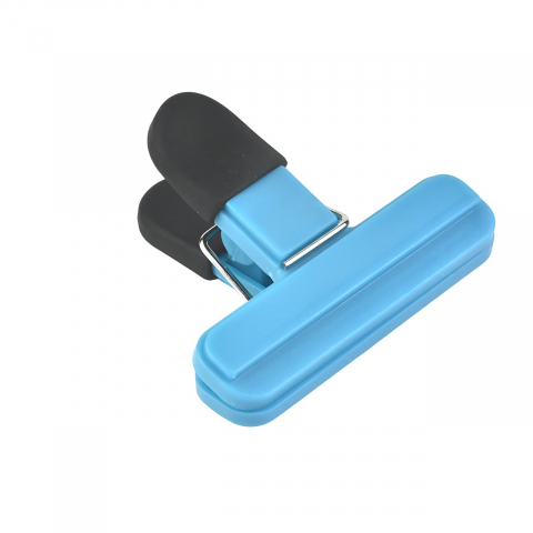 Organizatoare si accesorii pentru bucatarie - Cleste multifunctional pentru sigilarea pungilor, din plastic, mentine alimentele proaspete, 7x6.5 cm, albastru