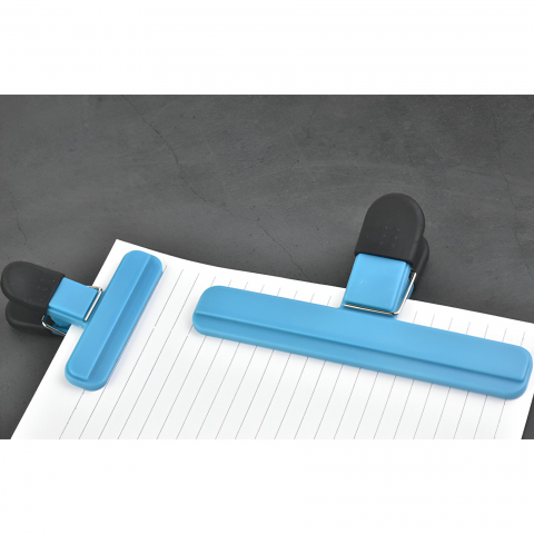 Cleste multifunctional pentru sigilarea pungilor, din plastic, mentine alimentele proaspete, 7x6.5 cm, albastru [2]