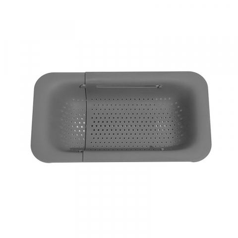 Accesorii și ustensile in bucatarie - Cos pentru scurgere chiuveta de bucatarie, plastic, telescopic, 36x20x5 cm, gri