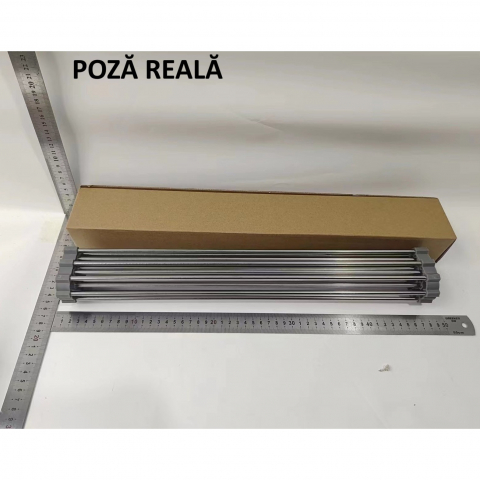 Covoras de scurgere pentru chiuveta bucatarie, din otel inoxidabil, suport chiuveta, pliabil, antiderapant, usor de curatat si de depozitat, 47x37cm, 18 tuburi, gri [6]