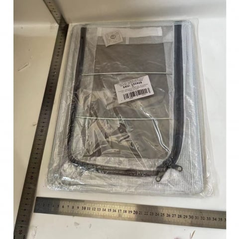 Cutie de depozitare pentru pantofi, flippy, 40x30x21 cm, din plasa pvc impermeabila si cadru de otel, pliabila, fermoar bidirectional, transparenta [1]