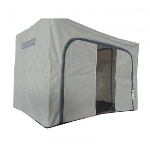 Cutii depozitare/XL/cu fereastra si acces frontal - Cutie de depozitare pliabila, cadru metalic, cu fermoar, 100 l, material textil, 60 x 42 x 40 cm, suport de baza din plastic stabil, gri deschis