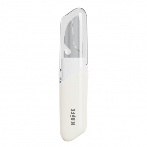 Ajutoare pentru gatit - Cutit de fructe multifunctional, razatoare, curatator fructe-legume, deschizator de sticle, 18.1x3.8x2cm, alb