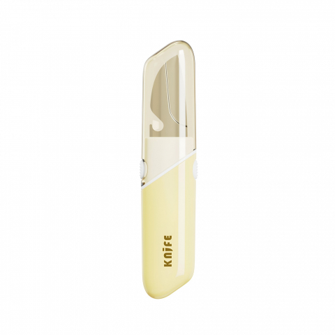 Ajutoare pentru gatit - Cutit de fructe multifunctional, razatoare, curatator fructe-legume, deschizator de sticle, 18.1x3.8x2cm, galben