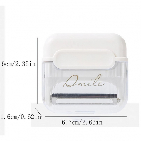 Decojitor/curatator manual de legume si fructe, portabil, cu magnet, doua lame, inox, alb, 6.7x6x1.6 cm [2]