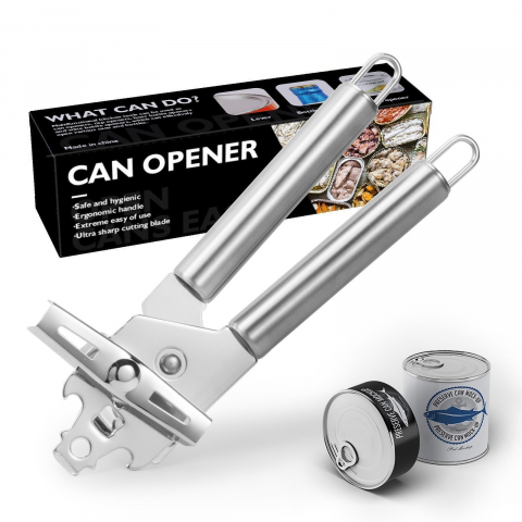 Deschizator conserve  material inox, ergonomic, gri [1]