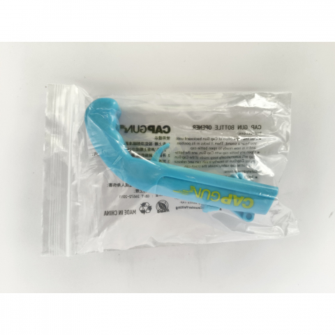 Deschizator de sticle, model pistol, plastic, abs, pentru dopuri metalice, 13 x 6 x 3.7 cm, albastru [2]